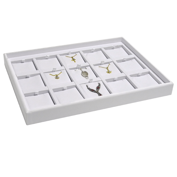 P Leatherette Pendant Tray White Iso png
