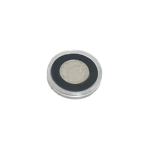 DP round clear plastic coin capsule flocked foam insert jpg