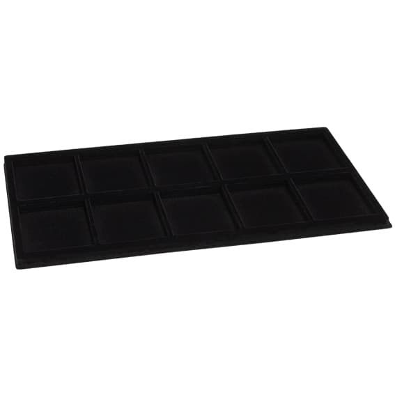 E Series compartment vacuum formed tray empty black jpg