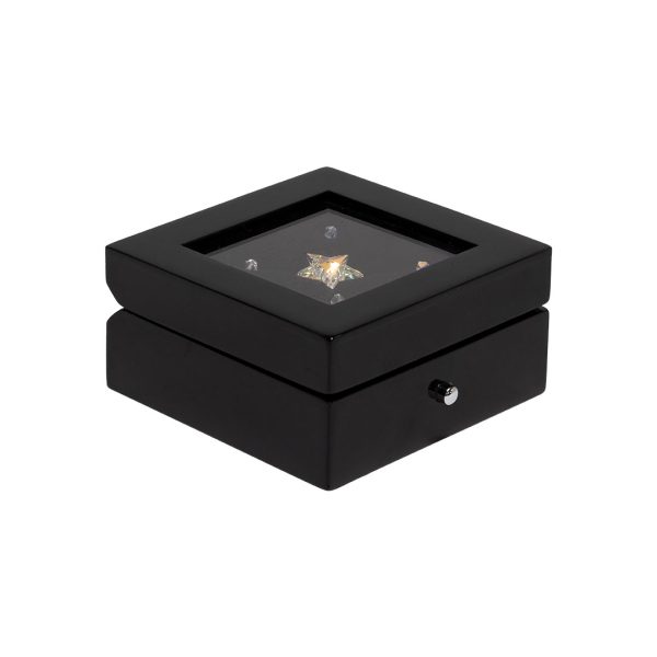BWDBox black lacquered wood diamond gemstone box shut with reversible insert and glass window filled black black black jpg