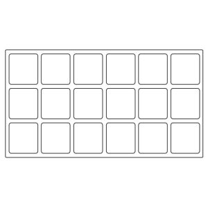 818-E - 18-compartment pendant display tray insert - empty