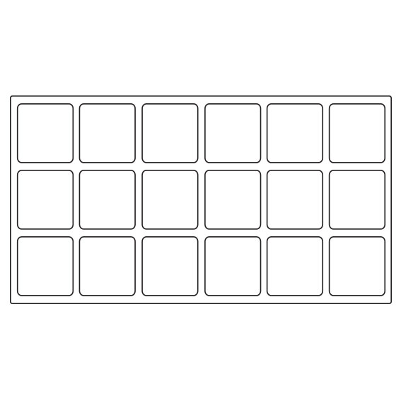 818-E - 18-compartment pendant display tray insert - empty